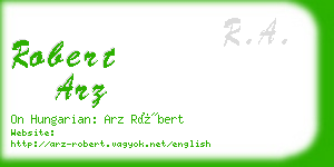 robert arz business card